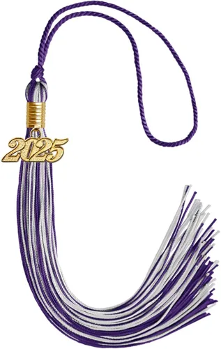 Vista 206 de Endea Graduation - Borla de doble color mixto con fecha dorada (negro/dorado antiguo, 2021)