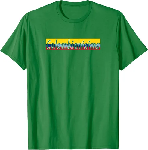 Vista 3 de Camisas Colombianisima Colombia para mujer Bandera de Colombia, Negro, S