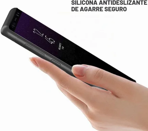 Vista 2 de Fundas diseñadas para Samsung Note 10 Plus con parte trasera de calidad de vidrio templado+carcasa híbrida de TPU marco, cubiertas delgadas