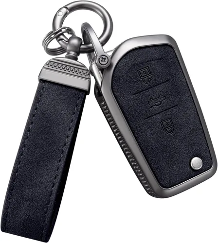 Vista 12 de YO&YOYE Compatible con funda para llave Toyota con llavero, estuche de cuero protector para llave inteligente para Camry RAV4 Highlander C-HR Prius
