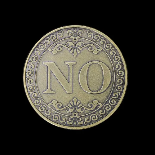 Vista 3 de Glamtune Novedad Sí No Challenge Coin Medallion Collector