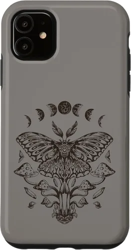 Vista 8 de Fairy Grunge Fairycore Aesthetic Goth Luna Moth Mushroom Case for iPhone 17