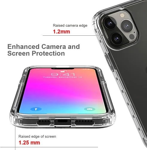 Vista 5 de Funda híbrida de PC+TPU para iPhone 11 Pro de 5.8 pulgadas con protector de pantalla incorporado resistente híbrido de cuerpo completo a prueba