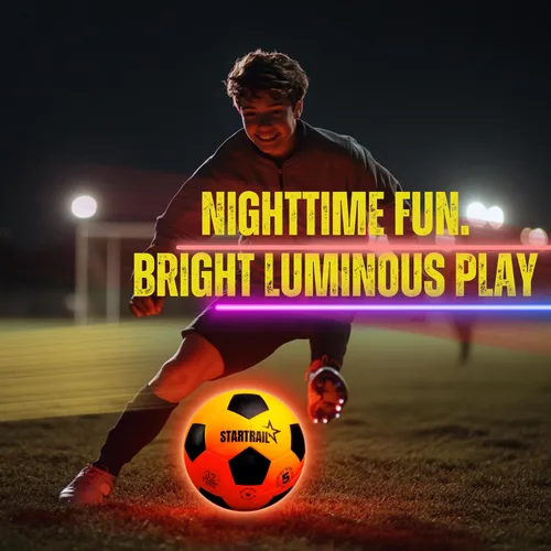 Vista 2 de Balón de fútbol iluminado, bola que brilla en la oscuridad NO 5, regalos de fútbol para niños de 8 a 12, 12 a 14 años, ideas de regalo para niños