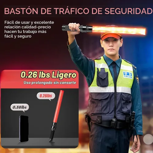 Vista 5 de Kanayu - Varitas de tráfico LED de 16 pulgadas con 3 modos intermitentes