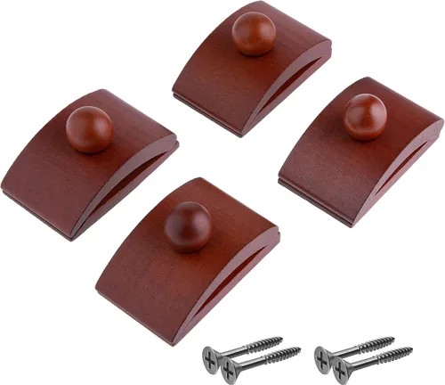 Vista 9 de Precision Quilting Tools Classy Clamps - Perchas de madera – 4 clips grandes (madera negra) y tornillos para colgar y exhibir edredones, tapices