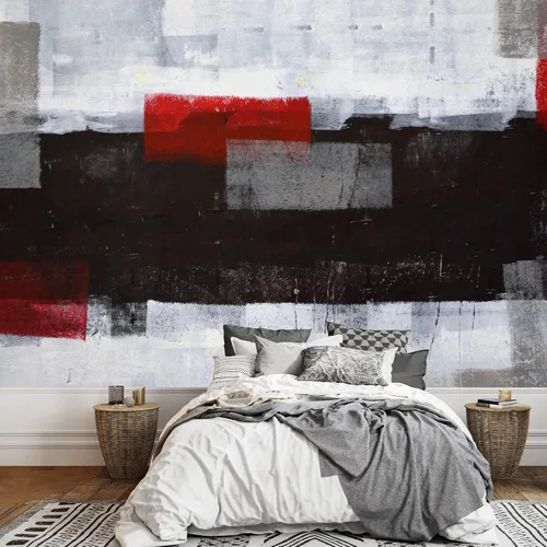 Vista 25 de wall26 - Pintura de arte abstracto marrón y beige - Mural de pared extraíble Papel pintado autoadhesivo grande - 66x96 pulgadas