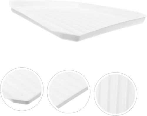Vista 7 de SHOWERORO Bandeja para hornear tocino para microondas con protector de salpicaduras, bandeja de cocción para tocino crujiente para uso doméstico