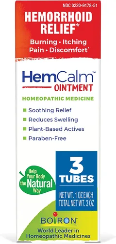 Vista 11 de Boiron HemCalm Ungüento para el alivio de hemorroides del dolor, picazón, hinchazón o malestar - 1 onza