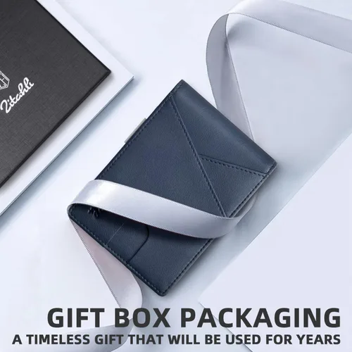 Vista 85 de Zitahli - Billeteras delgadas RFID para hombres, billetera de cuero flexible con clip de dinero, cartera minimalista con bolsillo frontal