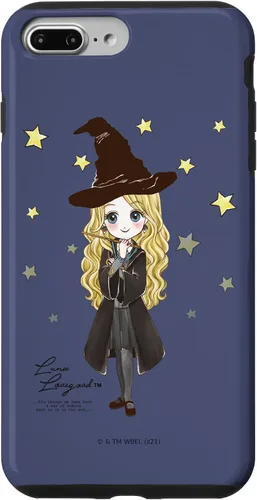 Vista 12 de Funda para iPhone 16 Harry Potter Luna Lovegood con cita y estrellas