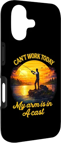 Vista 3 de Can't Work Today My Arm is in A Cast Fly Fishing Funny Humor Case for iPhone 17