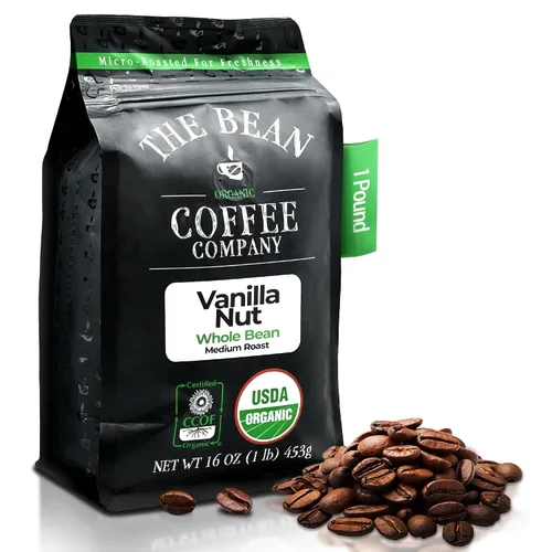 Vista 36 de The Bean Organic Coffee Company Aloha Bean (avellana hawaiana), tostado medio, café en grano entero, bolsas de 16 onzas (paquete de 2)