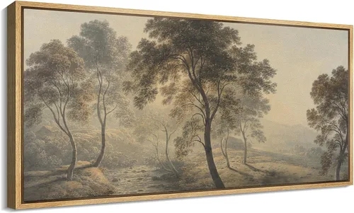Vista 46 de SIGNFORD Lienzo enmarcado extragrande para pared, diseño de flores silvestres, paisaje, campo escénico con flores florecientes, ilustraciones