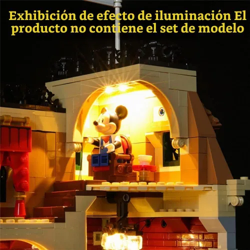 Vista 6 de GEAMENT Kit de luces LED compatible con Lego Disney Train and Station - Juego de iluminación para modelo de construcción 71044