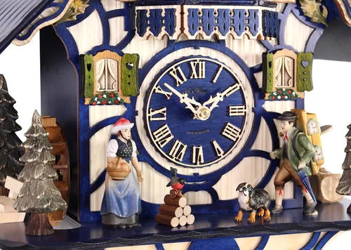Vista 4 de Reloj de cuco - Selva Negra Azul Mágico