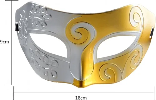 Vista 6 de Máscara unisex retro para mascarada, disfraz de Mardi Gras (paquete de 16)