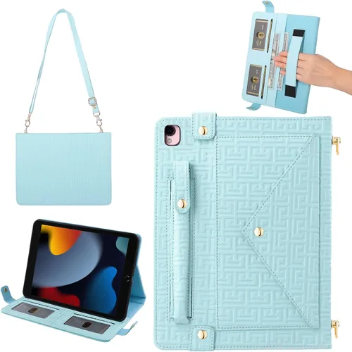 Vista 72 de Funda tipo bolso para iPad mini de 5ª/4ª/3ª/2ª/1ª generación de 7.9 pulgadas, Techcircle funda ligera tipo folio con soporte bandolera con billetera