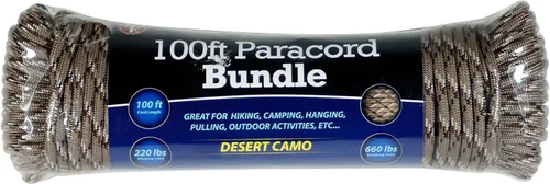 Vista 9 de SE Survivor Series 7-Strand 550 Paracord, 100' - PC100BK55