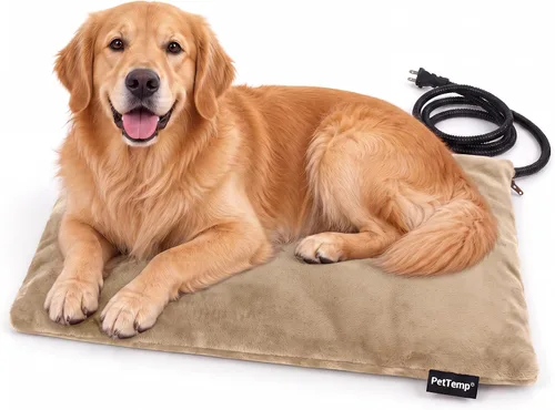 Vista 13 de Almohadilla térmica para mascotas para gatos, perros, interiores y exteriores, impermeable, con calefacción, cama para gatos, cama climatizada