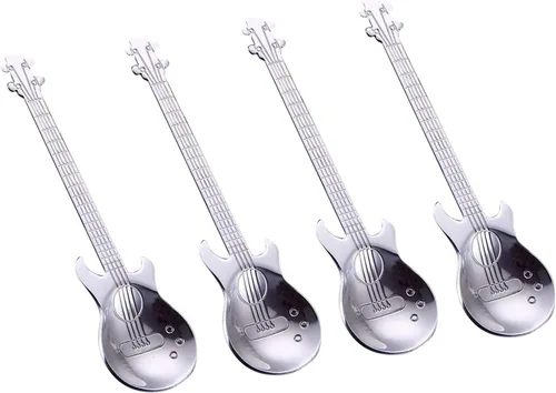 Vista 7 de COMIART - Cucharas de café, cucharaditas, cuchara de hielo de postre, cuchara de azúcar, utilizada para mezclar mezclas, cuchara de guitarra