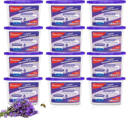 Vista 4 de Vacplus Absorbedores de humedad, cajas absorbentes de humedad de 10.5 onzas que atraen la humedad adicional de tu baño, armario, cocina y estudio