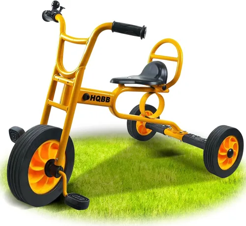 Vista 7 de Triciclo para niños a partir de 3 años, guardería preescolar, bicicleta de equilibrio para niños, triciclo para niños con campana y ruedas de goma