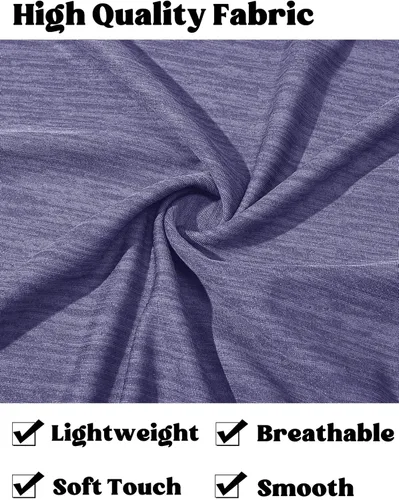 Vista 6 de MAGCOMSEN Camisetas de entrenamiento para mujer, cuello redondo, manga corta, ligeras, suaves, para deportes, fitness, ejercicio, yoga