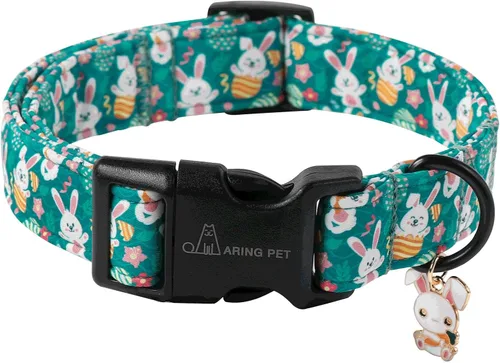 Vista 25 de Aring Pet Collar de algodón, ligero y ajustable, con hebilla de liberación rápida para perros pequeños, medianos y grandes, para cachorros, rosa