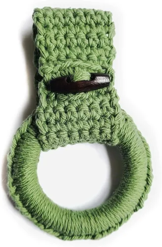 Vista 7 de Anillo de toallas de cocina colgante - Toallero para toallas de cocina con lazo para colgar - Percha de toalla de cocina regalo único de Negro