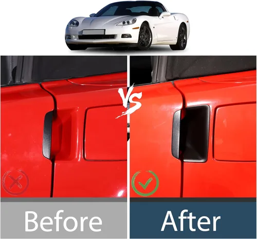 Vista 2 de Lcojicep Cubierta decorativa de ABS para manija de puerta, compatible con Corvette C6 2005-2013, cubierta de cuenco para manija de puerta exterior