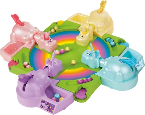 Vista 5 de Hasbro Gaming Hungry Hippos Unicorn Edition - Juego de mesa preescolar para niños de 4 años en adelante; 2-4 jugadores, regalos de Pascua para niños