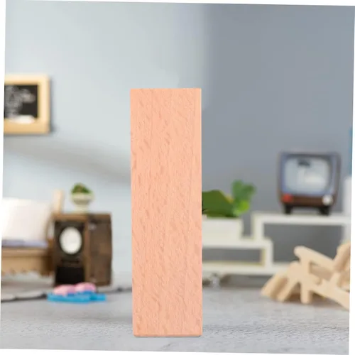Vista 3 de EXCEART 8 piezas de suministros de tallado de madera para tallar, palo de patio, diario de madera de balsa, sello de libro, bloque de construcción
