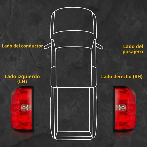 Vista 7 de Conjunto de luz trasera compatible con Chevy Silverado 1500 2500HD 3500HD 3500HD 2014-2019 con arnés de cableado, luces traseras de camioneta