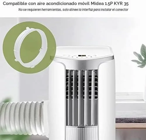 Vista 4 de HEEPDD Conducto de escape ajustable para unidad de CA móvil 1.5P
