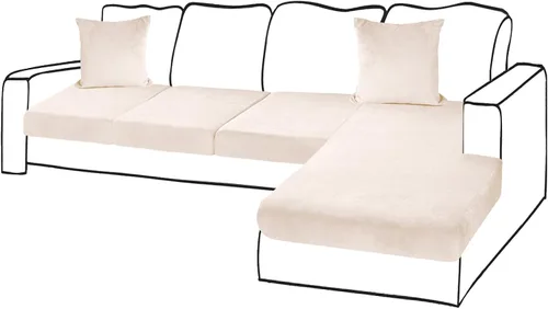 Vista 46 de BT.WA Funda de Cojín de Sofá de Terciopelo 1 Pieza Funda de Cojín de Asiento Elástica Funda de Sillón Fundas Separadas de Sofá Seccional Protector