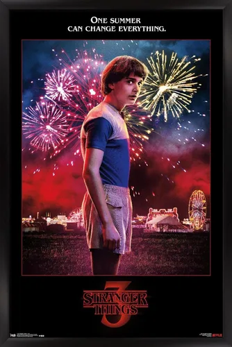 Vista 8 de Trends International Netflix Stranger Things: Season 3 - Póster de pared de Will Wall, 14.725 x 22.375 pulgadas, versión enmarcada de madera