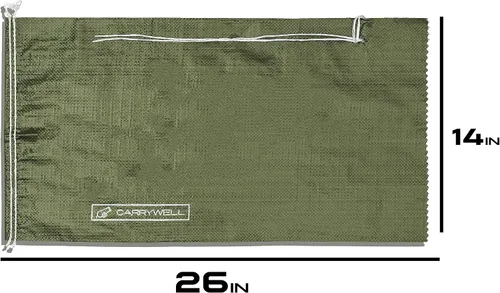 Vista 2 de Bolsas de arena resistentes para inundaciones, bolsas de arena vacías con cuerdas de amarre, protección UV 1600 horas, control de inundaciones, 14 x