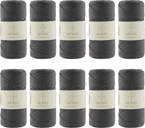 Vista 105 de Sensy Premium Cuerda de Poliéster 1.5mm (0.059 pulgadas) 164 Yardas Cuerda de Polipropileno 100% Cuerda de Macramé 1.5mm Cuerda para Bolsa