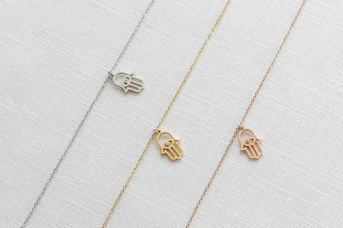 Vista 9 de LUUK LIFESTYLE Collares de acero inoxidable para mujer con colgante, tarjeta de joyería de moda con frase de felicidad, amuleto de la suerte, regalo