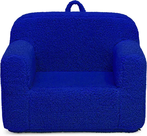 Vista 24 de Delta Children Cozee - Silla Sherpa para leer, con reposabrazos Disponibilidad de cojín, gris