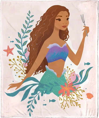 Vista 10 de Northwest Little Mermaid/Ariel - Manta de seda táctil, 50 x 60 pulgadas, Hijas Tritón