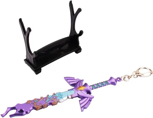 Vista 6 de The Legend of Zelda - Collar con colgante de espada maestra para cosplay, collar con etiqueta de ojo de Sheikah, regalo para hombres fanáticos