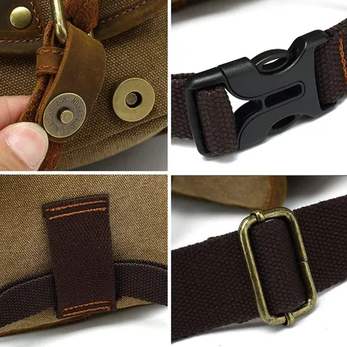 Vista 6 de Riñonera de cuero para hombres y mujeres, bolsa de protección multiusos, para motocicleta, deportes al aire libre, ciclismo, equitación, senderismo