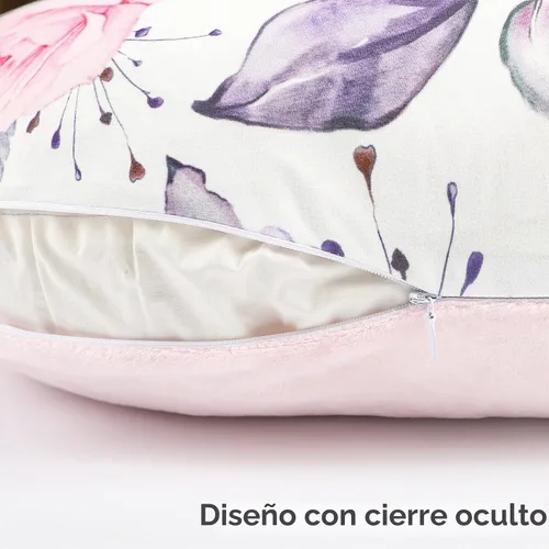 Vista 4 de Funda de almohada de lactancia, 1 unidad, funda de almohada de lactancia extraíble Minky para almohadas de lactancia materna, funda reversible