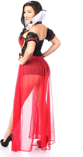 Vista 2 de Daisy corsets womens Top Drawer Plus Size 5 Pc Sexy Fairytale Red Queen Costume