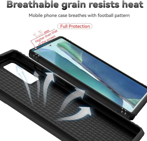 Vista 9 de Funda para Samsung Galaxy Note 20 con cubierta para lente de cámara, protector de pantalla HD, resistente a caídas de grado militar, soporte