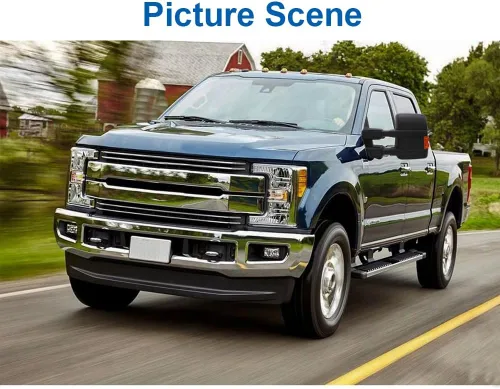 Vista 8 de JZSUPER Espejo de remolque lateral izquierdo para Ford F250 F350 F450 F-550 Super Duty Power calentado ámbar intermitente luz de charco luz auxiliar