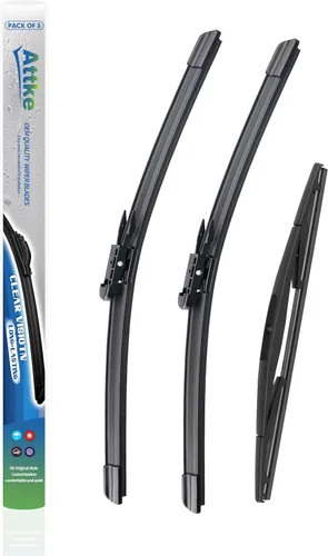 Vista 30 de ATTKE Limpiaparabrisas para Todo Clima, 15" + 15" Delanteros y 13" Trasero para Jeep Wrangler 2008-2018, Estilo OE Genuino (3 Limpiaparabrisas)