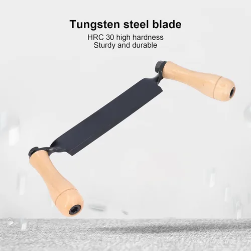 Vista 5 de Fdit HRC 30 Cuchillo curvo de acero de tungsteno duradero, herramienta de afeitado curvada, herramienta de descortezado para carpintería, cuchillo
